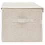 Caja de almacenaje tela color crema 50x30x25 cm de vidaXL, Cestas para almacenaje - Ref: Foro24-332916, Precio: 33,28 €, Desc...