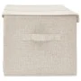 Caja de almacenaje tela color crema 50x30x25 cm de vidaXL, Cestas para almacenaje - Ref: Foro24-332916, Precio: 26,02 €, Desc...