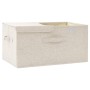 Caja de almacenaje tela color crema 50x30x25 cm de vidaXL, Cestas para almacenaje - Ref: Foro24-332916, Precio: 33,28 €, Desc...
