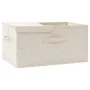 Caja de almacenaje tela color crema 50x30x25 cm de vidaXL, Cestas para almacenaje - Ref: Foro24-332916, Precio: 26,02 €, Desc...