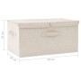 Caja de almacenaje tela color crema 50x30x25 cm de vidaXL, Cestas para almacenaje - Ref: Foro24-332916, Precio: 33,28 €, Desc...