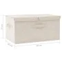 Caja de almacenaje tela color crema 50x30x25 cm de vidaXL, Cestas para almacenaje - Ref: Foro24-332916, Precio: 26,02 €, Desc...