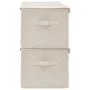 Cajas de almacenaje 2 unidades tela color crema 50x30x25 cm de vidaXL, Cestas para almacenaje - Ref: Foro24-332917, Precio: 3...
