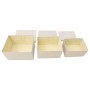 Juego de cajas de almacenaje apilables 3 uds tela color crema de vidaXL, Cestas para almacenaje - Ref: Foro24-332920, Precio:...