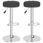 Kitchen stools 2 units black fabric by vidaXL, Kitchen stools - Ref: Foro24-332977, Price: 102,67 €, Discount: %
