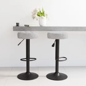 Taburetes de cocina 2 unidades terciopelo gris de vidaXL, Taburetes de cocina - Ref: Foro24-332995, Precio: 88,86 €, Descuent...