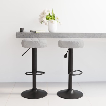 Taburetes de cocina 2 unidades terciopelo gris de vidaXL, Taburetes de cocina - Ref: Foro24-332995, Precio: 90,34 €, Descuent...