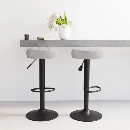 Taburetes de cocina 2 unidades terciopelo gris de vidaXL, Taburetes de cocina - Ref: Foro24-332995, Precio: 88,86 €, Descuent...