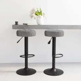 Kitchen stools 2 units dark gray velvet by vidaXL, Kitchen stools - Ref: Foro24-332996, Price: 110,76 €, Discount: %