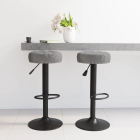 Taburetes de cocina 2 unidades terciopelo gris oscuro de vidaXL, Taburetes de cocina - Ref: Foro24-332996, Precio: 112,87 €, ...
