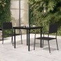 Mesa de comedor de jardín acero y vidrio negra 80x80x74 cm en Mesas de jardín | Comprar online en Foru.es