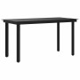 Mesa de comedor de jardín acero y vidrio negra 140x70x74 cm en Mesas de jardín | Comprar online en Foru.es