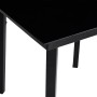 Mesa de comedor de jardín acero y vidrio negra 140x70x74 cm en Mesas de jardín | Comprar online en Foru.es