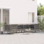 Set de muebles de jardín 8 pzas y cojines ratán sintético gris en Conjuntos de jardín | Comprar online en Foru.es