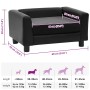 Sofá para perros felpa y cuero sintético negro 60x43x30 cm en Camas para perros | Comprar online en Foru.es