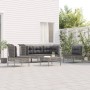 Set de muebles de jardín 6 pzas y cojines ratán sintético gris en Conjuntos de jardín | Comprar online en Foru.es