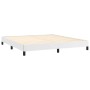 Estructura de cama de cuero sintético blanco 160x200 cm de vidaXL, Camas y somieres - Ref: Foro24-346911, Precio: 112,54 €, D...
