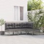 Set de muebles de jardín 4 pzas y cojines ratán sintético gris en Conjuntos de jardín | Comprar online en Foru.es