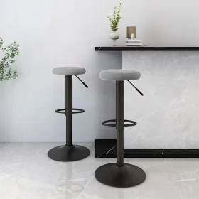 Taburetes de cocina 2 unidades terciopelo gris claro de vidaXL, Taburetes de cocina - Ref: Foro24-333143, Precio: 93,50 €, De...