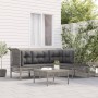 Set de muebles de jardín 5 pzas y cojines ratán sintético gris en Conjuntos de jardín | Comprar online en Foru.es