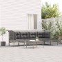 Set de muebles de jardín 6 pzas y cojines ratán sintético gris en Conjuntos de jardín | Comprar online en Foru.es