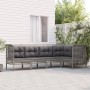 Set de muebles de jardín 5 pzas y cojines ratán sintético gris en Conjuntos de jardín | Comprar online en Foru.es
