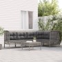 Set de muebles de jardín 6 pzas y cojines ratán sintético gris en Conjuntos de jardín | Comprar online en Foru.es