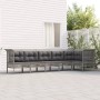 Set de muebles de jardín 6 pzas y cojines ratán sintético gris en Conjuntos de jardín | Comprar online en Foru.es