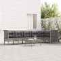 Set de muebles de jardín 7 pzas y cojines ratán sintético gris en Conjuntos de jardín | Comprar online en Foru.es
