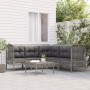 Set de muebles de jardín 6 pzas y cojines ratán sintético gris en Conjuntos de jardín | Comprar online en Foru.es
