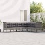 Set de muebles de jardín 6 pzas y cojines ratán sintético gris en Conjuntos de jardín | Comprar online en Foru.es