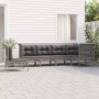 Set de muebles de jardín 6 pzas y cojines ratán sintético gris en Conjuntos de jardín | Comprar online en Foru.es