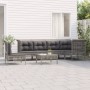 Set de muebles de jardín 7 pzas y cojines ratán sintético gris en Conjuntos de jardín | Comprar online en Foru.es