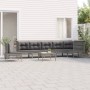 Set de muebles de jardín 8 pzas y cojines ratán sintético gris en Conjuntos de jardín | Comprar online en Foru.es
