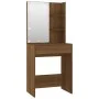 Brown Oak Plywood LED Vanity Set by vidaXL, Bedroom Dressers - Ref: Foro24-3114138, Price: 116,05 €, Discount: %