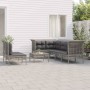 Set de muebles de jardín 8 pzas y cojines ratán sintético gris en Conjuntos de jardín | Comprar online en Foru.es