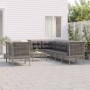 Set de muebles de jardín 9 pzas y cojines ratán sintético gris en Conjuntos de jardín | Comprar online en Foru.es