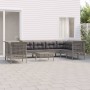 Set de muebles de jardín 9 pzas y cojines ratán sintético gris en Conjuntos de jardín | Comprar online en Foru.es