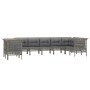 Set de muebles de jardín 9 pzas y cojines ratán sintético gris en Conjuntos de jardín | Comprar online en Foru.es