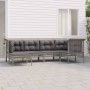 Set de muebles de jardín 6 pzas y cojines ratán sintético gris en Conjuntos de jardín | Comprar online en Foru.es
