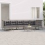 Set de muebles de jardín 8 pzas y cojines ratán sintético gris en Conjuntos de jardín | Comprar online en Foru.es