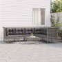 Set de muebles de jardín 8 pzas y cojines ratán sintético gris en Conjuntos de jardín | Comprar online en Foru.es