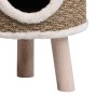 Casa para gatos con patas de madera 41 cm hierba marina en Mobiliario para gatos | Comprar online en Foru.es