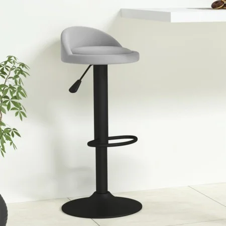 Taburete de cocina de terciopelo gris claro de vidaXL, Taburetes de cocina - Ref: Foro24-333590, Precio: 67,25 €, Descuento: %