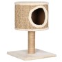 Árbol para gatos con casa y poste rascador 52 cm hierba marina en Mobiliario para gatos | Comprar online en Foru.es