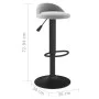 Taburete de cocina de terciopelo gris claro de vidaXL, Taburetes de cocina - Ref: Foro24-333590, Precio: 67,25 €, Descuento: %