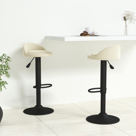 Taburetes de cocina 2 unidades terciopelo crema de vidaXL, Taburetes de cocina - Ref: Foro24-333600, Precio: 113,95 €, Descue...