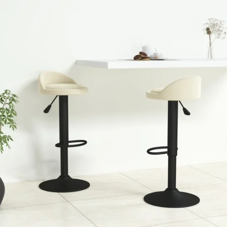 Taburetes de cocina 2 unidades terciopelo crema de vidaXL, Taburetes de cocina - Ref: Foro24-333600, Precio: 107,22 €, Descue...
