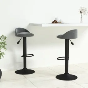 Kitchen stools 2 units dark gray velvet by vidaXL, Kitchen stools - Ref: Foro24-333602, Price: 111,27 €, Discount: %