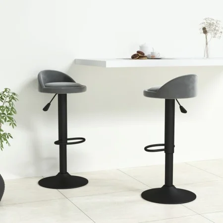 Kitchen stools 2 units dark gray velvet by vidaXL, Kitchen stools - Ref: Foro24-333602, Price: 111,27 €, Discount: %